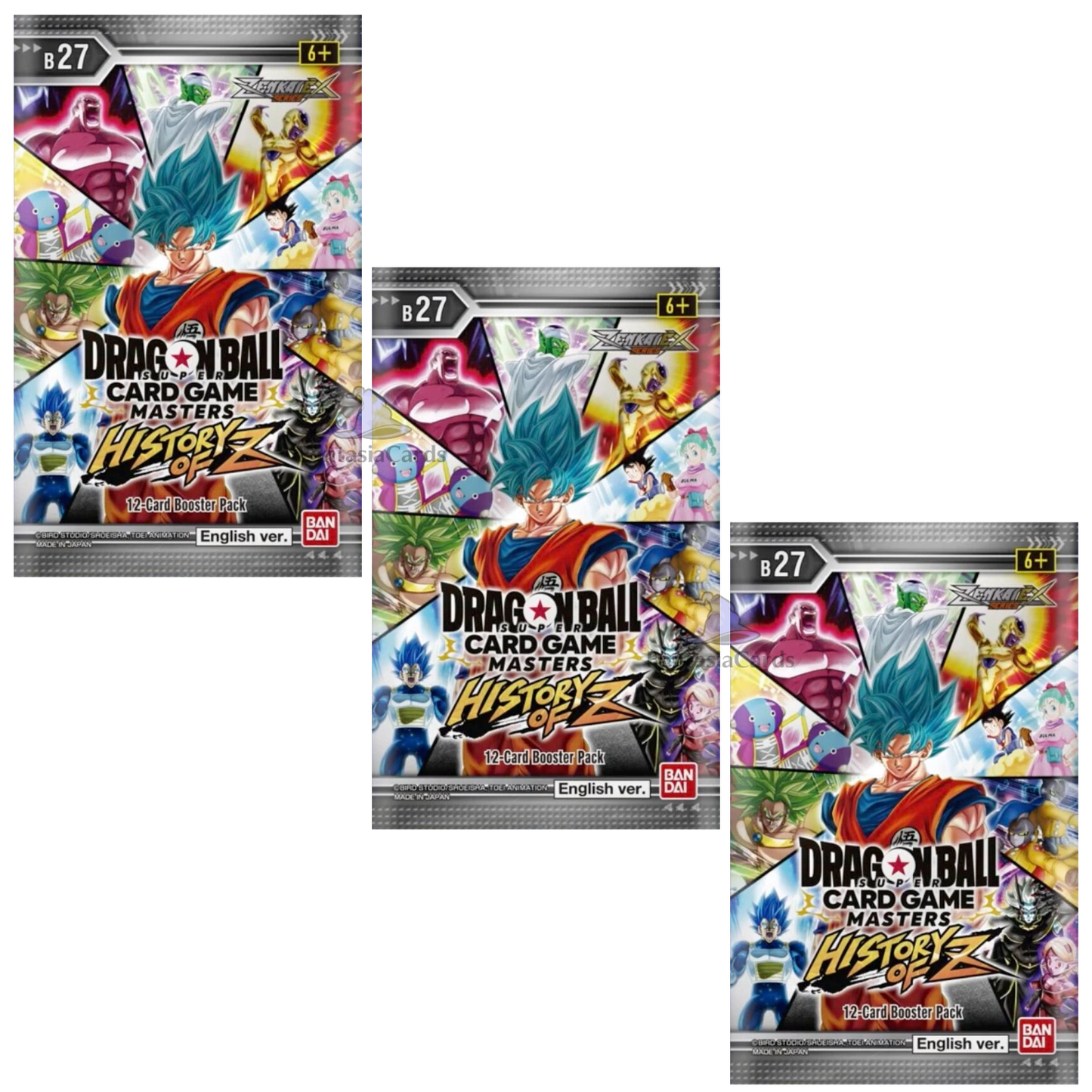 Dragon Ball Super Card Game - Masters - 3x B27 History of Z - Bundle - [ENG]